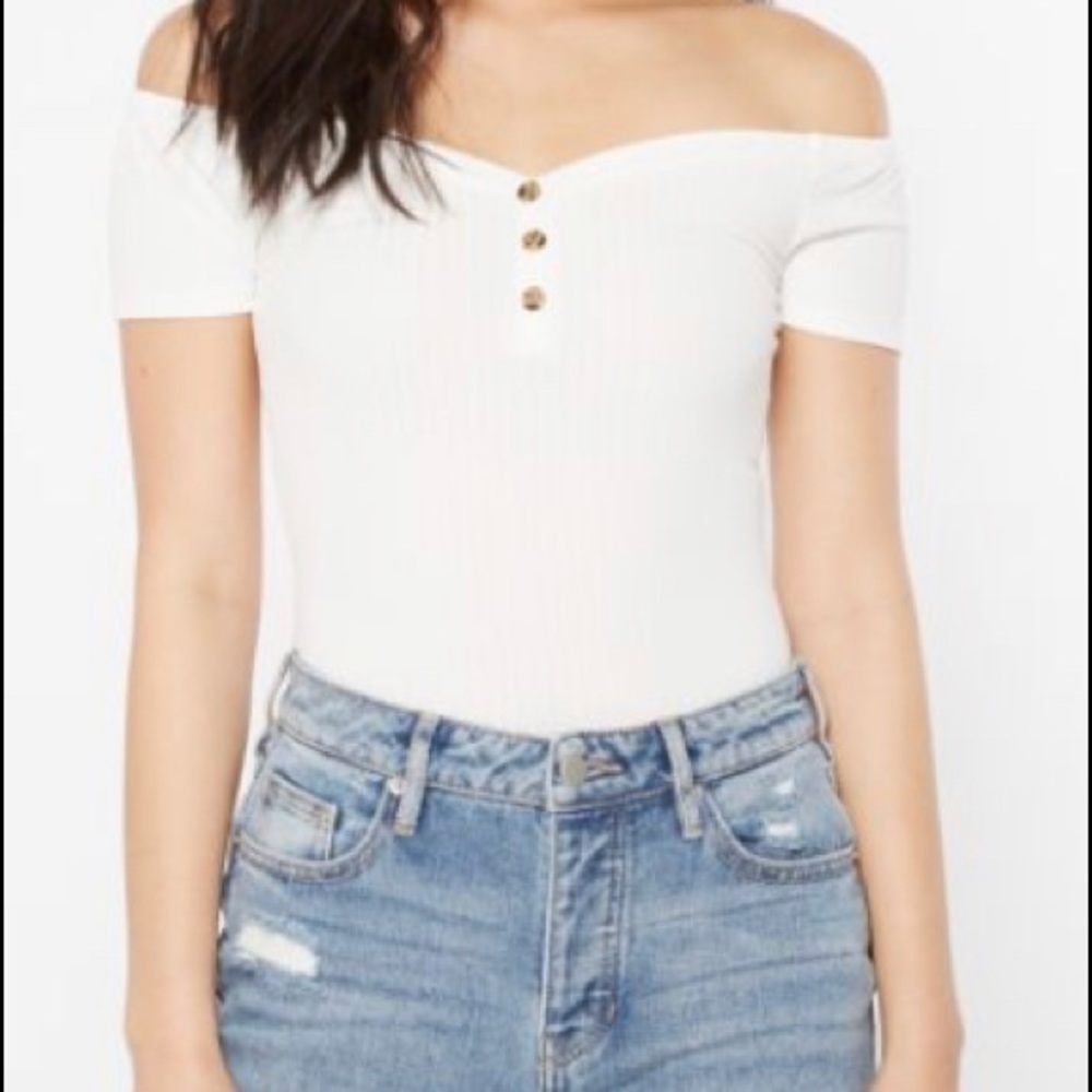 White Button Down Bodysuit